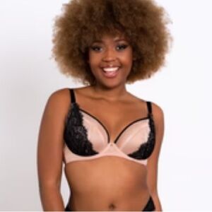 Curvy Kate Wired Unlined Sheer Mesh Bra size 38I